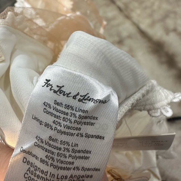 Rare NWT For Love And Lemons Creamsicle Crop Top Linen Embroidered Medium Sheer - Picture 13 of 13